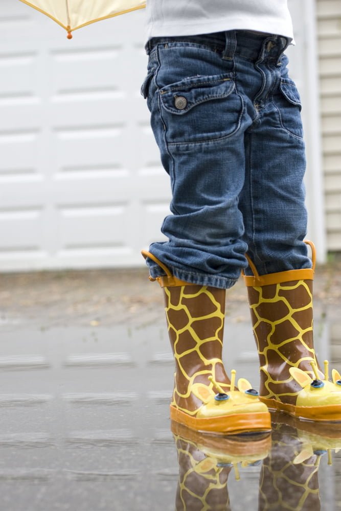 Playing in the rain