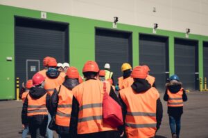 Workers at warehouse