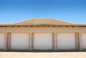 Wood faux garage doors