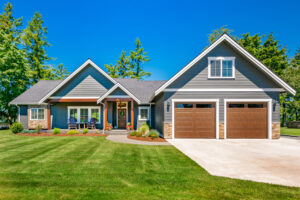 Wood garage doors curb appeal